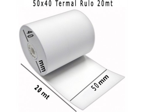 50X20 METRE YAZAR KASA POS RULOSU 100'LÜ PAKET